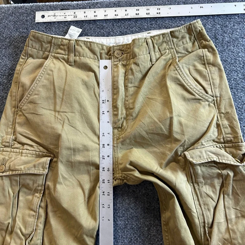 Levi's Cargo Pants Mens Size 30x31 Tan Khaki Cotton Straight Leg Utility Casual